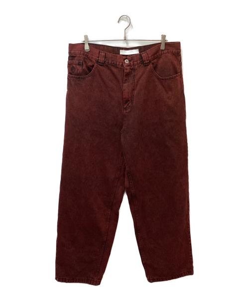 POLAR（ポーラー）POLAR (ポーラー) BIGBOYデニムパンツ（ビッグボーイ） レッド サイズ:XLの古着・服飾アイテム
