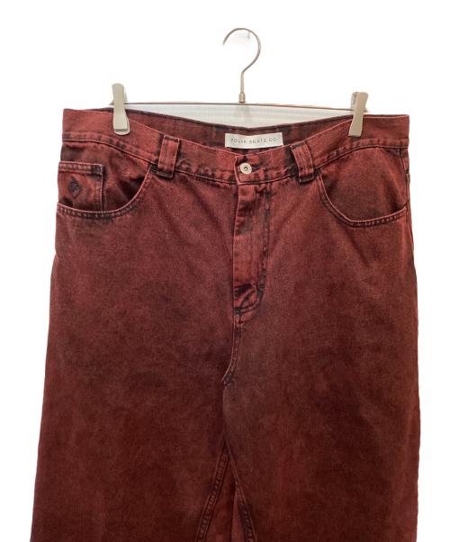 POLAR（ポーラー）POLAR (ポーラー) BIGBOYデニムパンツ（ビッグボーイ） レッド サイズ:XLの古着・服飾アイテム