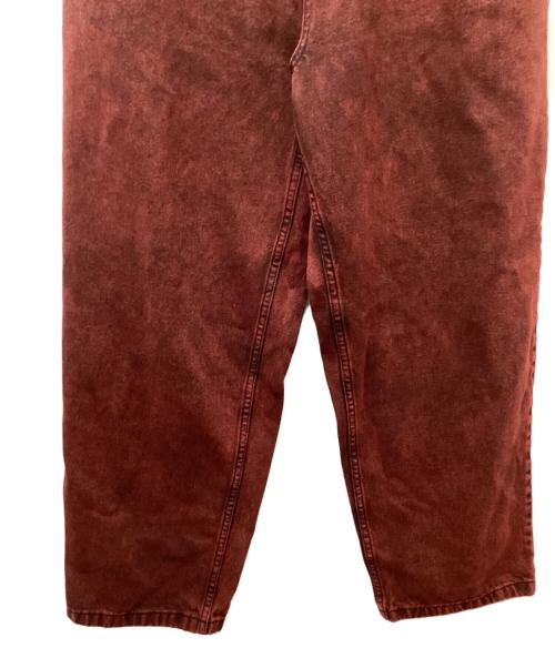 POLAR（ポーラー）POLAR (ポーラー) BIGBOYデニムパンツ（ビッグボーイ） レッド サイズ:XLの古着・服飾アイテム