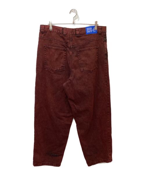 POLAR（ポーラー）POLAR (ポーラー) BIGBOYデニムパンツ（ビッグボーイ） レッド サイズ:XLの古着・服飾アイテム