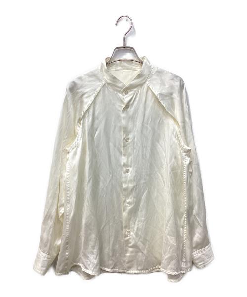ISSEY MIYAKE（イッセイミヤケ）ISSEY MIYAKE (イッセイミヤケ) 22AWサテンラスターシャツ ベージュ サイズ:2の古着・服飾アイテム