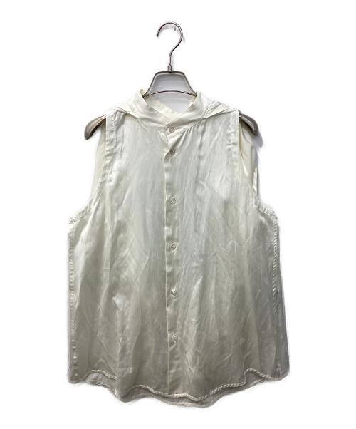 ISSEY MIYAKE（イッセイミヤケ）ISSEY MIYAKE (イッセイミヤケ) 22AWサテンラスターシャツ ベージュ サイズ:2の古着・服飾アイテム