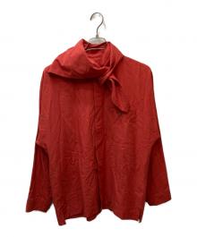 HOMME PLISSE ISSEY MIYAKE（オム プリッセ イッセイ ミヤケ）の古着「STREAMLINE SHIRT（ストリームラインシャツ）」｜オレンジ