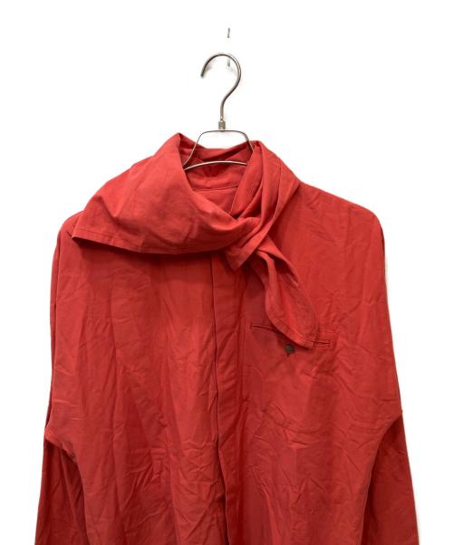 HOMME PLISSE ISSEY MIYAKE（オム プリッセ イッセイ ミヤケ）HOMME PLISSE ISSEY MIYAKE (オム プリッセ イッセイ ミヤケ) STREAMLINE SHIRT（ストリームラインシャツ） オレンジ サイズ:2の古着・服飾アイテム