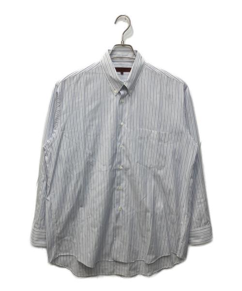 COMME des GARCONS HOMME DEUX（コムデギャルソン オム ドゥ）COMME des GARCONS HOMME DEUX (コムデギャルソン オム ドゥ) ストライプBDシャツ ブルー サイズ:Mの古着・服飾アイテム