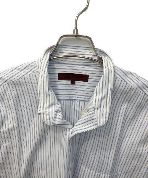 COMME des GARCONS HOMME DEUX（コムデギャルソン オム ドゥ）COMME des GARCONS HOMME DEUX (コムデギャルソン オム ドゥ) ストライプBDシャツ ブルー サイズ:Mの古着・服飾アイテム
