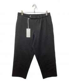 Graphpaper（グラフペーパー）の古着「Compact Ponte Wide Tapered Chef Pants/コンパクトポンチワイドテーパードシェフパンツ」｜ブラック