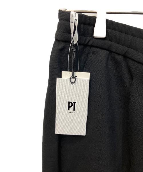 PT TORINO（ピーティートリノ）PT TORINO (ピーティートリノ) ストレッチ ナイロン 1プリーツ リラックスパンツ ブラック サイズ:50 未使用品の古着・服飾アイテム
