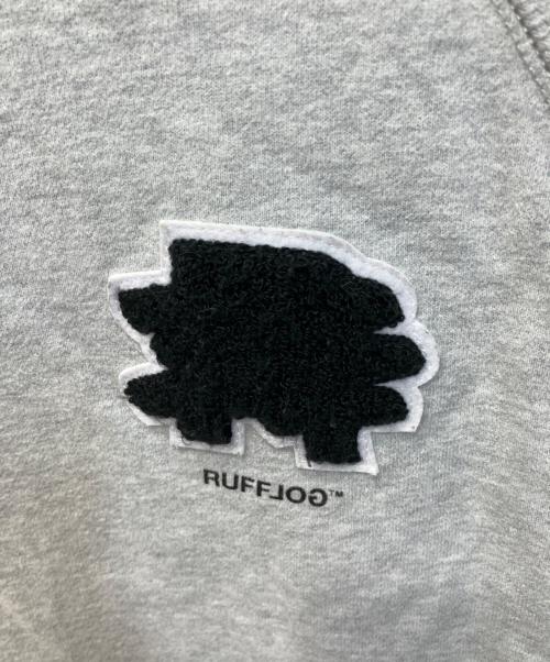 RUFFLOG（ラフロッグ）RUFFLOG (ラフロッグ) heavy weight fill in app crewneck/ラグランスウェット グレー サイズ:Lの古着・服飾アイテム