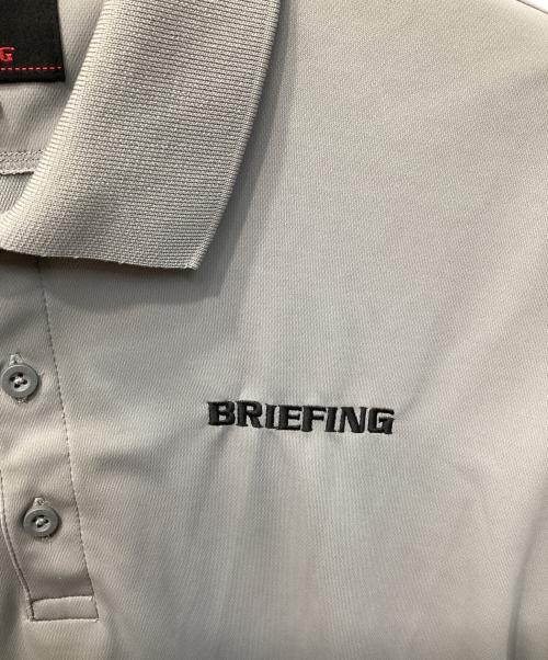 BRIEFING（ブリーフィング）BRIEFING (ブリーフィング) ロゴ刺繍ポロシャツ グレー サイズ:Lの古着・服飾アイテム