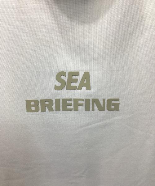 BRIEFING（ブリーフィング）BRIEFING (ブリーフィング) WIND AND SEA (ウィンダンシー) TOUR HIGH NECK WDS/ツアーハイネックTシャツ ホワイト サイズ:Lの古着・服飾アイテム