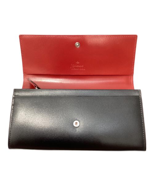 Vivienne Westwood（ヴィヴィアンウエストウッド）Vivienne Westwood (ヴィヴィアンウエストウッド) シンプル タイニーオーブ ウォレット レッド×ブラックの古着・服飾アイテム