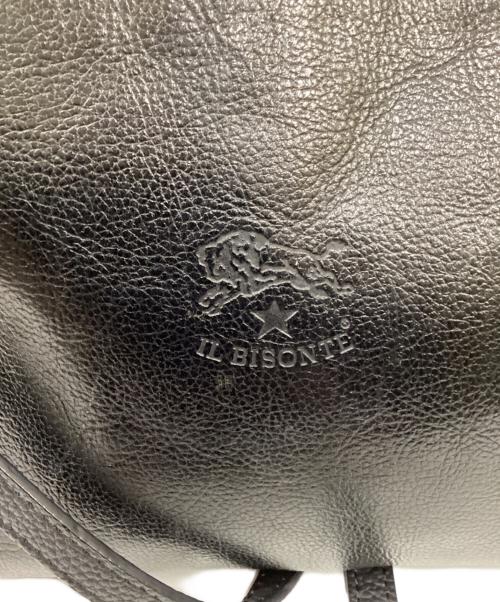IL BISONTE（イル ビゾンテ）IL BISONTE (イル ビゾンテ) レザーショルダーバッグ ブラックの古着・服飾アイテム