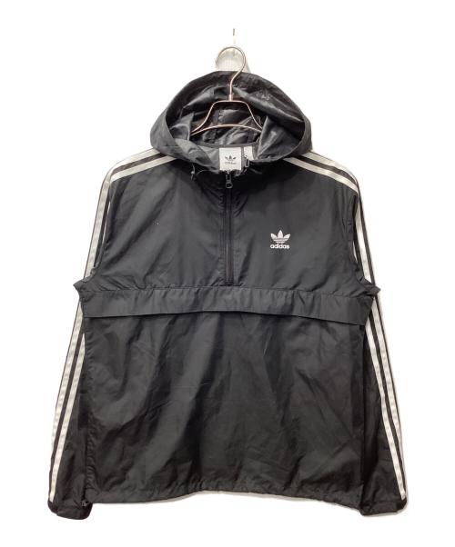 adidas（アディダス）adidas (アディダス) AC プルオーバー ウィンドブレーカー ブラック サイズ:Lの古着・服飾アイテム