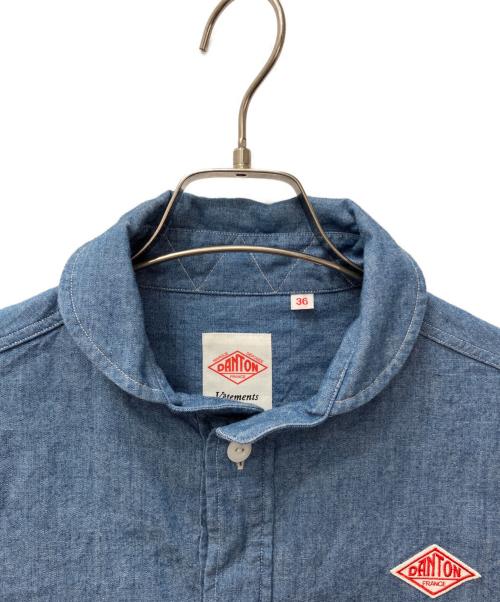 DANTON（ダントン）DANTON (ダントン) 丸襟プルオーバーシャツ インディゴ サイズ:36の古着・服飾アイテム