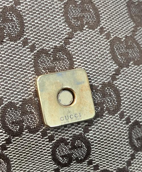 GUCCI（グッチ）GUCCI (グッチ) ホースビットチェーンショルダーバッグ バーガンディー×ベージュの古着・服飾アイテム