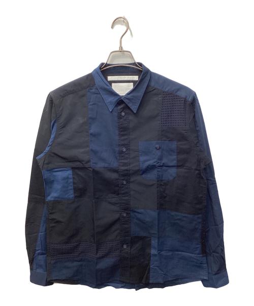 WHITE MOUNTAINEERING（ホワイトマウンテ二アニング）WHITE MOUNTAINEERING (ホワイトマウンテ二アニング) FRANKEN SHIRT/フランケンシャツ ネイビー サイズ:3の古着・服飾アイテム