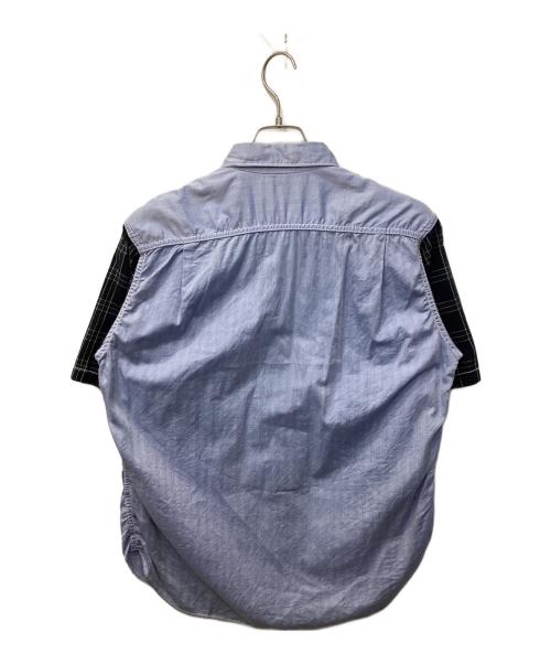 COMME des GARCONS HOMME（コムデギャルソン オム）COMME des GARCONS HOMME (コムデギャルソン オム) チェック切替SSタックシャツ ブルー サイズ:Lの古着・服飾アイテム