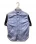 COMME des GARCONS HOMME（コムデギャルソン オム）の古着「チェック切替SSタックシャツ」｜ブルー