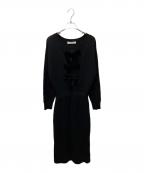 HER LIP TOハーリップトゥ）の古着「Simone Knit Long Dress　「シモーネ ニット ロング ドレス」」｜ブラック