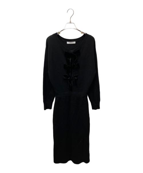 HER LIP TO（ハーリップトゥ）Her lip to (ハーリップトゥ) Simone Knit Long Dress　「シモーネ ニット ロング ドレス」 ブラック サイズ:Sの古着・服飾アイテム