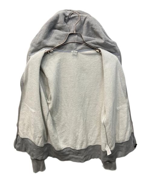 LOOPWHEELER（ループウィラー）LOOPWHEELER (ループウィラー) ダメージダブルジップパーカー グレー サイズ:Mの古着・服飾アイテム