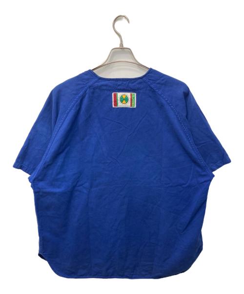 CROSS COLOURS（クロスカラーズ）CROSS COLOURS (クロスカラーズ) ワッペンベースボールシャツ ブルー サイズ:3の古着・服飾アイテム