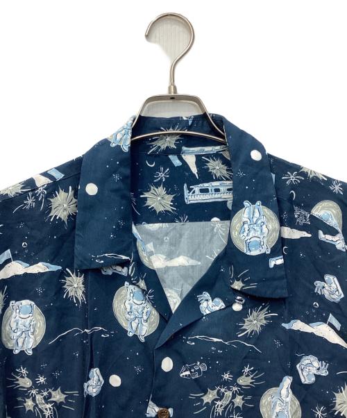 DAN（ダン）DAN (ダン) Space Aloha Shirt ブルー サイズ:Lの古着・服飾アイテム
