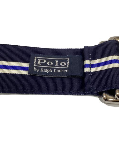 POLO RALPH LAUREN（ポロ・ラルフローレン）POLO RALPH LAUREN (ポロ・ラルフローレン) ダブルリングベルト ブルーの古着・服飾アイテム