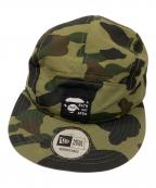 A BATHING APE×New Eraアベイシングエイプ×ニューエラ）の古着「1ST CAMO JET CAP」｜オリーブ