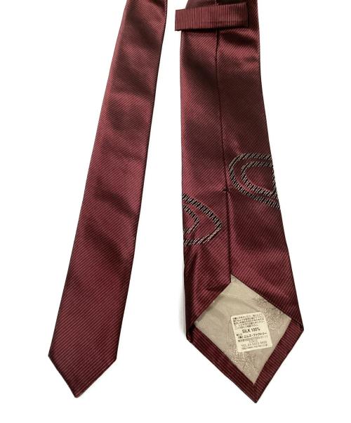 Vivienne Westwood（ヴィヴィアンウエストウッド）Vivienne Westwood (ヴィヴィアンウエストウッド) オーブデザインシルクネクタイ ボルドー サイズ:記載なしの古着・服飾アイテム