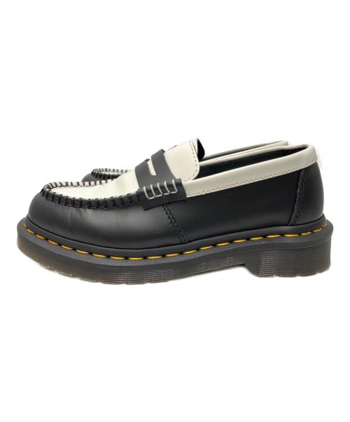 Dr.Martens（ドクターマーチン）Dr.Martens (ドクターマーチン) PENTON/ペントントーンローファー ブラック×ホワイト サイズ:UK4の古着・服飾アイテム