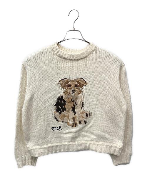 THE TOE（ザ・トゥー）THE TOE (ザ・トゥー) Schloss Dog Knit　(シュロス ドッグ ニット) アイボリー サイズ:Sの古着・服飾アイテム