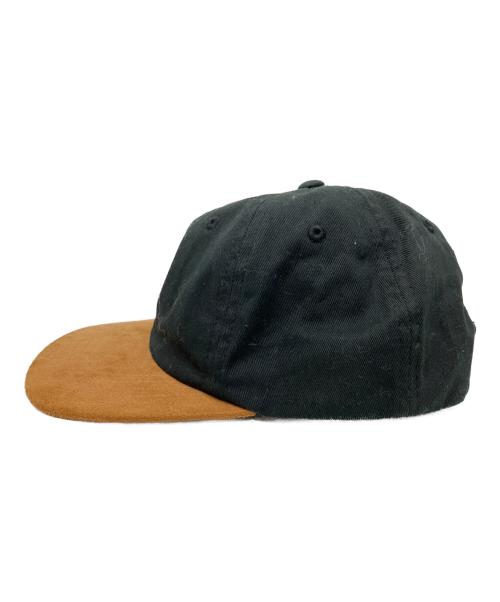 stussy（ステューシー）stussy (ステューシー) 切替スウェードキャップ ブラウン×ブラックの古着・服飾アイテム