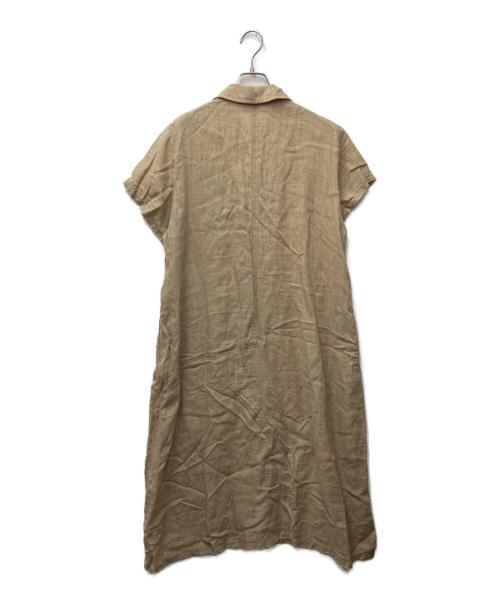 nest Robe（ネストローブ）nest Robe (ネストローブ) リネンハーフボタンワンピース ブラウン サイズ:表記無しの古着・服飾アイテム