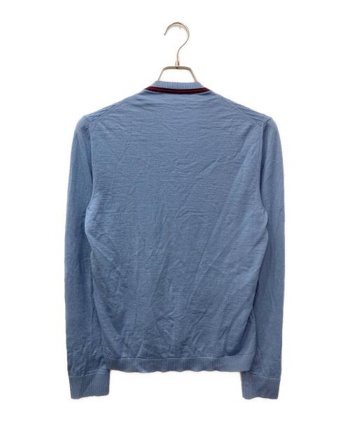 GUCCI（グッチ）GUCCI (グッチ) Vネックニット ブルー サイズ:Mの古着・服飾アイテム