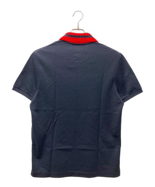 GUCCI（グッチ）GUCCI (グッチ) LOVED ニットカラーポロシャツ ネイビー サイズ:Mの古着・服飾アイテム