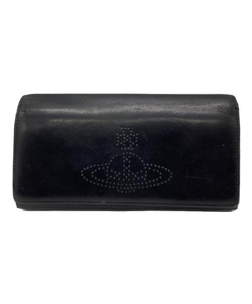 Vivienne Westwood（ヴィヴィアンウエストウッド）Vivienne Westwood (ヴィヴィアンウエストウッド) パンチロゴロングウォレット ブラックの古着・服飾アイテム