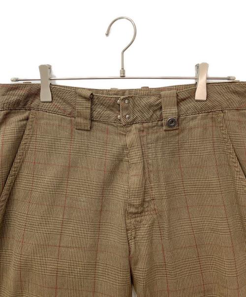 DIESEL（ディーゼル）DIESEL (ディーゼル) グレンチェックフレアパンツ ブラウン サイズ:W28の古着・服飾アイテム