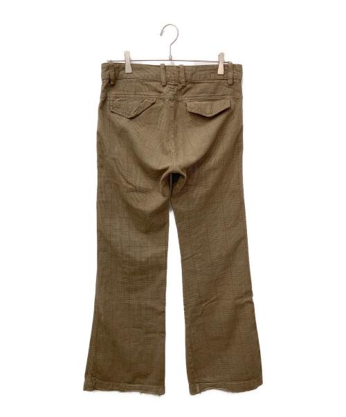 DIESEL（ディーゼル）DIESEL (ディーゼル) グレンチェックフレアパンツ ブラウン サイズ:W28の古着・服飾アイテム