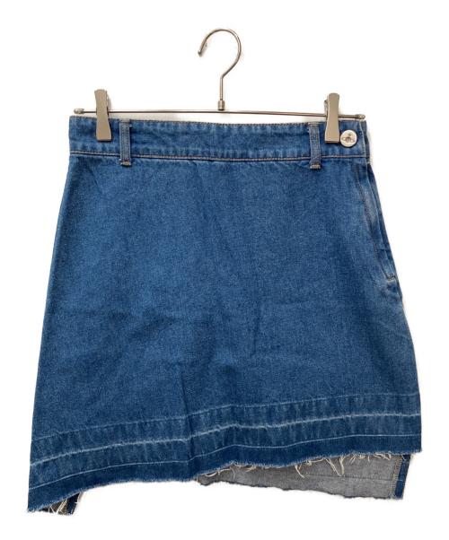 Vivienne Westwood ANGLOMANIA（ヴィヴィアンウエストウッドアングロマニア）Vivienne Westwood ANGLOMANIA (ヴィヴィアンウエストウッドアングロマニア) カットオフデニムスカート インディゴ サイズ:40の古着・服飾アイテム