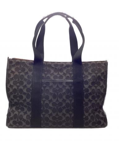 中古・古着通販】COACH (コーチ) ブラック ラージ スミス トート 