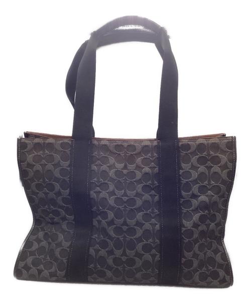 COACH（コーチ）COACH (コーチ) ブラック ラージ スミス トート ブラックの古着・服飾アイテム