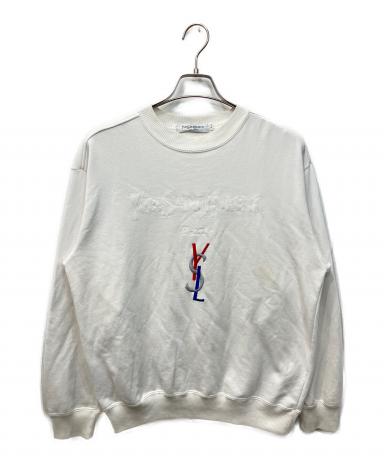 激レア【SAINT LAURENT】ネオンロゴスウェット 美品 サンローラン 中古・古着通販】Yves Saint Laurent (イヴサンローラン) ロゴ刺繍