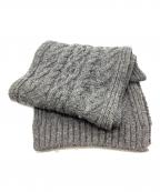 JUNYA WATANABE COMME des GARCONS MAN PINKジュンヤワタナベ コムデギャルソンマン ピンク）の古着「ケーブルニットマフラー」｜グレー