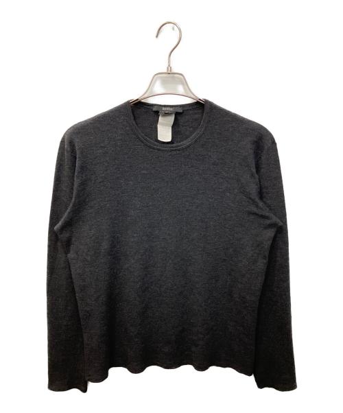 GUCCI（グッチ）GUCCI (グッチ) カシミヤ混ウールクルーネックニット グレー サイズ:Mの古着・服飾アイテム
