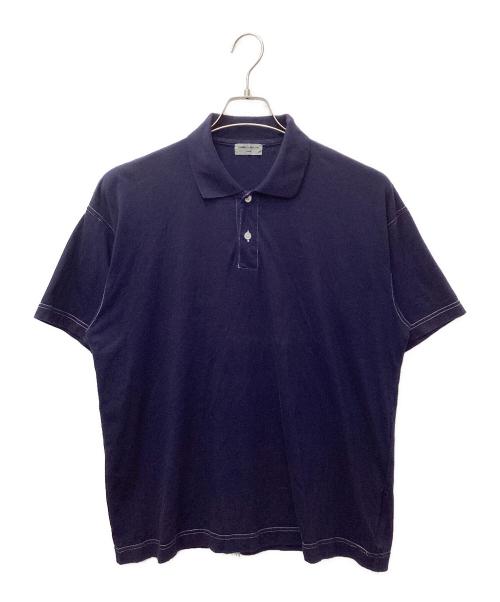 COMME des GARCONS HOMME（コムデギャルソン オム）COMME des GARCONS HOMME (コムデギャルソン オム) 製品染めポロシャツ ネイビー サイズ:採寸参照の古着・服飾アイテム