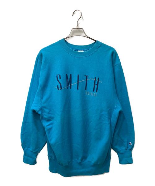 Champion REVERSE WEAVE（チャンピオン リバース ウィーブ）Champion REVERSE WEAVE (チャンピオン リバース ウィーブ) カレッジロゴリバースウィーブクルーネックスウェット ブルー サイズ:XXLの古着・服飾アイテム