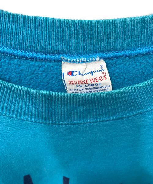 Champion REVERSE WEAVE（チャンピオン リバース ウィーブ）Champion REVERSE WEAVE (チャンピオン リバース ウィーブ) カレッジロゴリバースウィーブクルーネックスウェット ブルー サイズ:XXLの古着・服飾アイテム