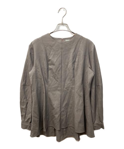 theory luxe（セオリーリュクス）theory luxe (セオリーリュクス) SAXONY ウォッシャブル デザインブラウス オリーブ サイズ:38の古着・服飾アイテム